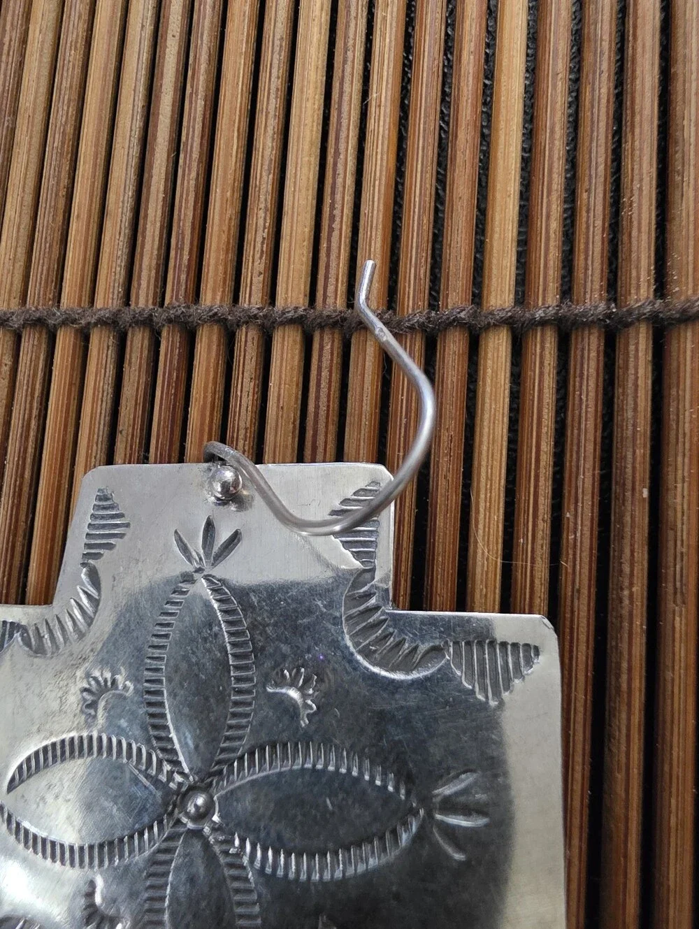 Sterling Silver Navajo Cross Dangle Earrings (Vintage)